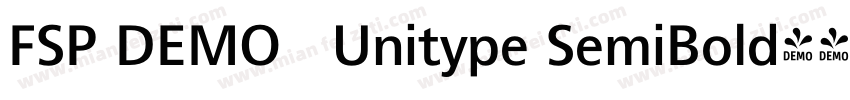FSP DEMO   Unitype SemiBold字体转换